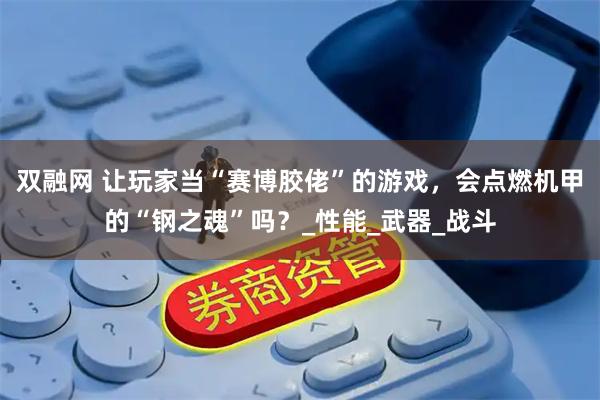 双融网 让玩家当“赛博胶佬”的游戏，会点燃机甲的“钢之魂”吗？_性能_武器_战斗